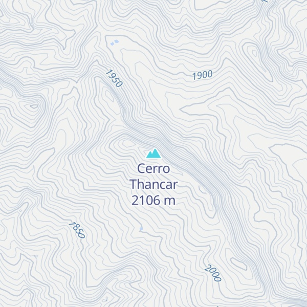 Map of Cerro Thancar