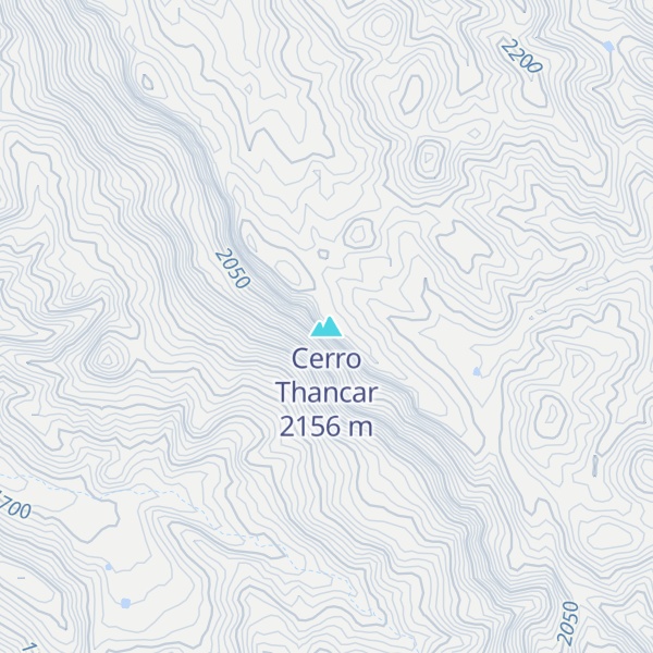 Map of Cerro Thancar