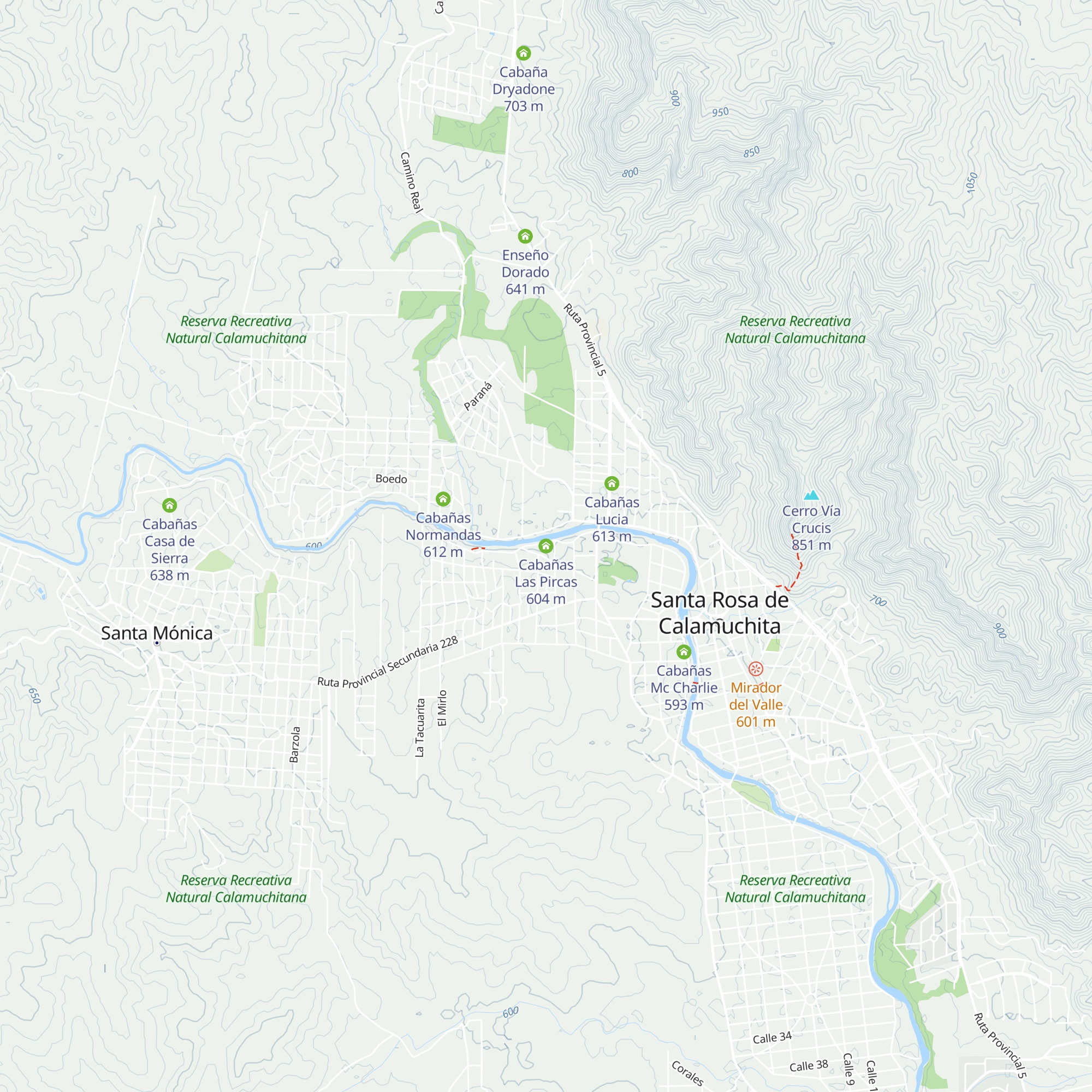 Cabañas Las Pircas map