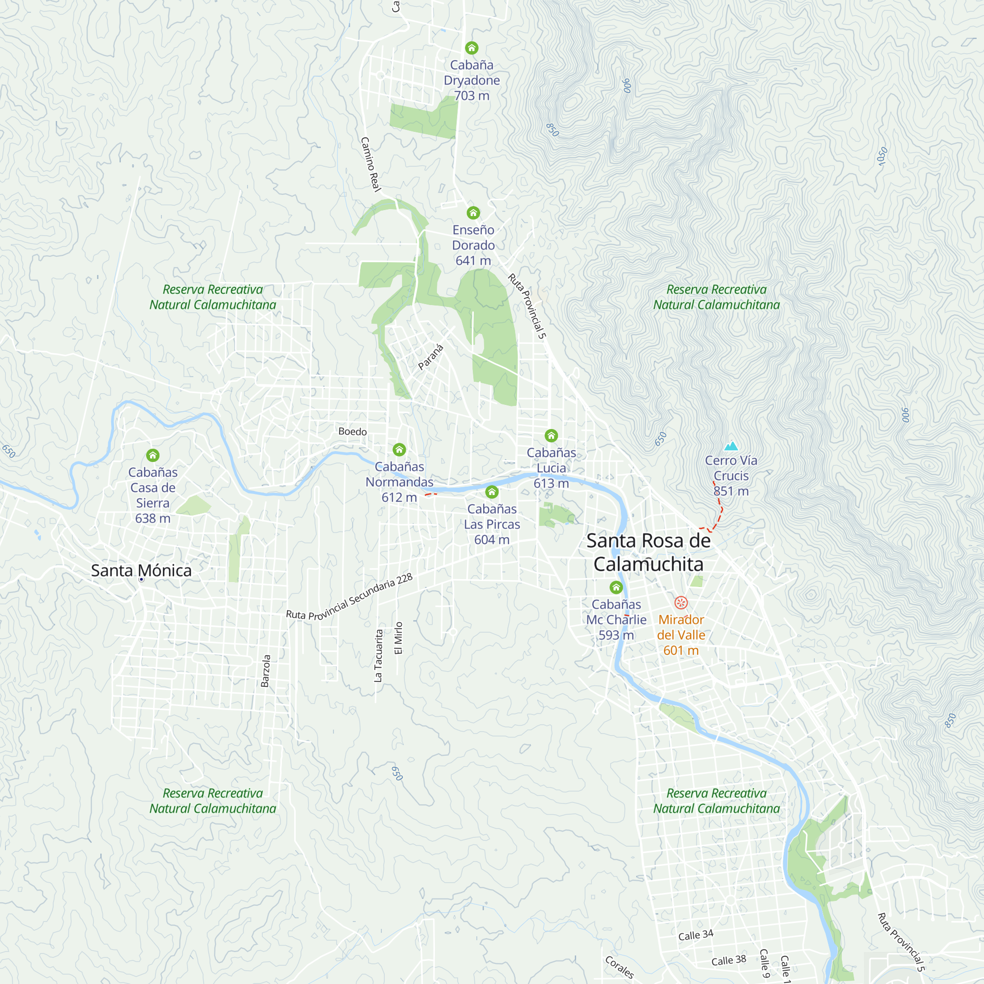Cabañas Las Pircas map