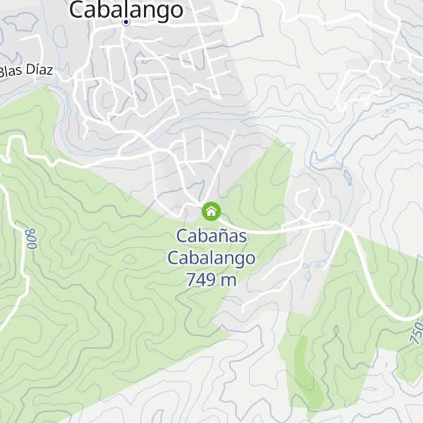 Map of Cabañas Cabalango