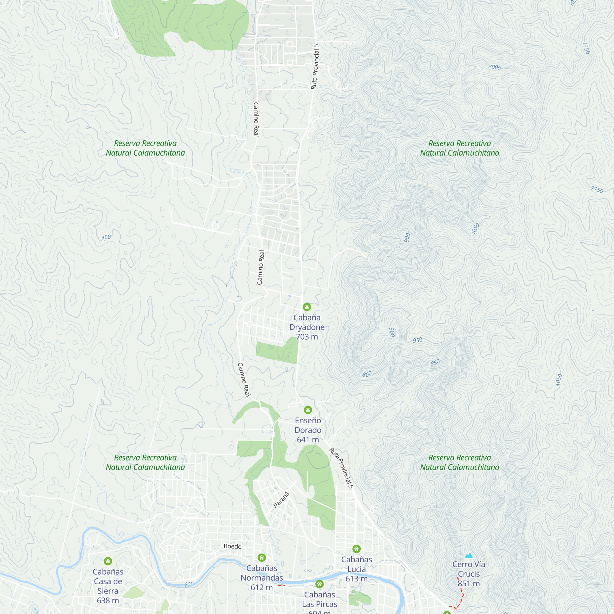Cabaña Dryadone map