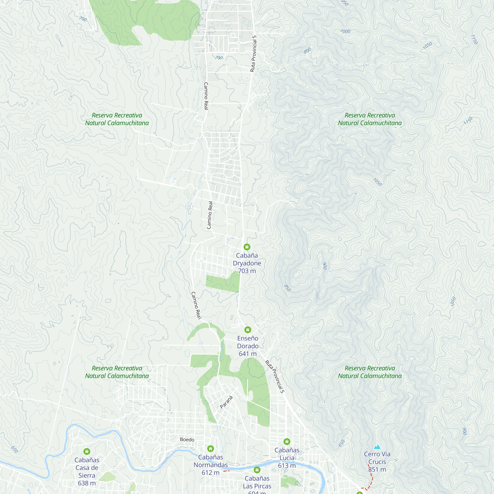 Cabaña Dryadone map