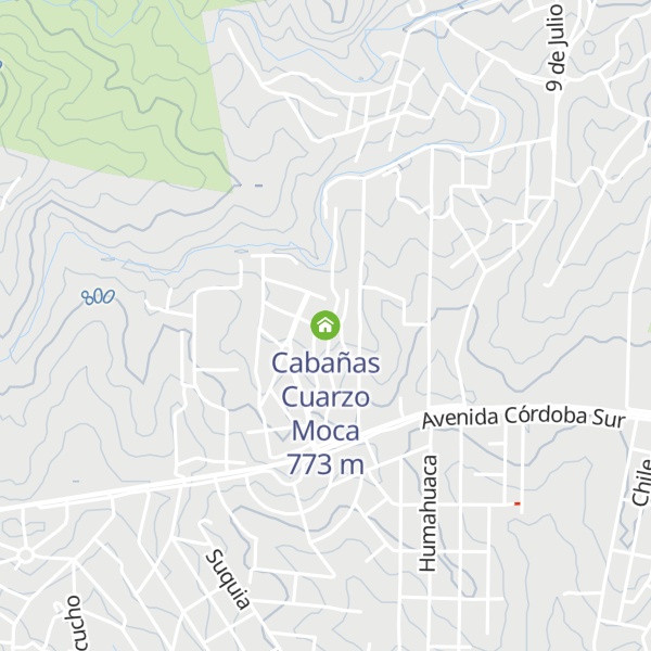 Map of Cabañas Cuarzo Moca
