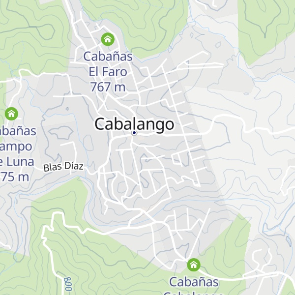 Map of Cabañas Ischigualasto
