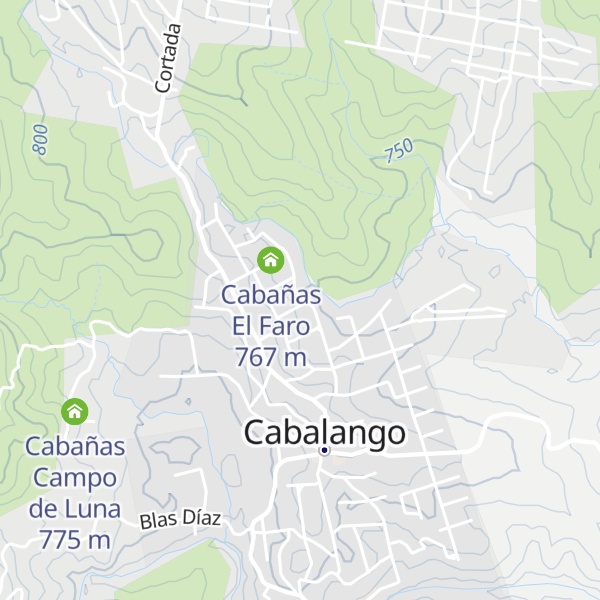 Map of Cabañas Abuela Estela