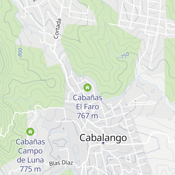 Map of Cabañas El Faro