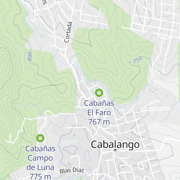 Map of Cabañas Serranas Piuquen