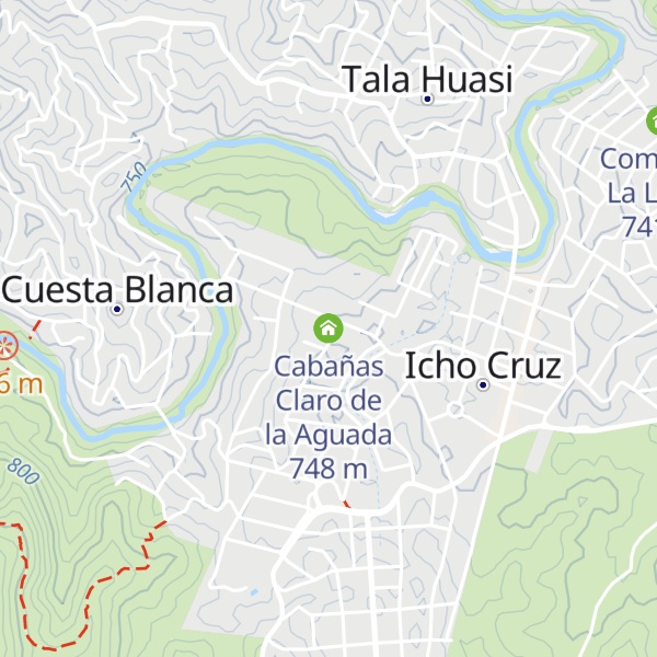Map of Cabañas Claro de la Aguada