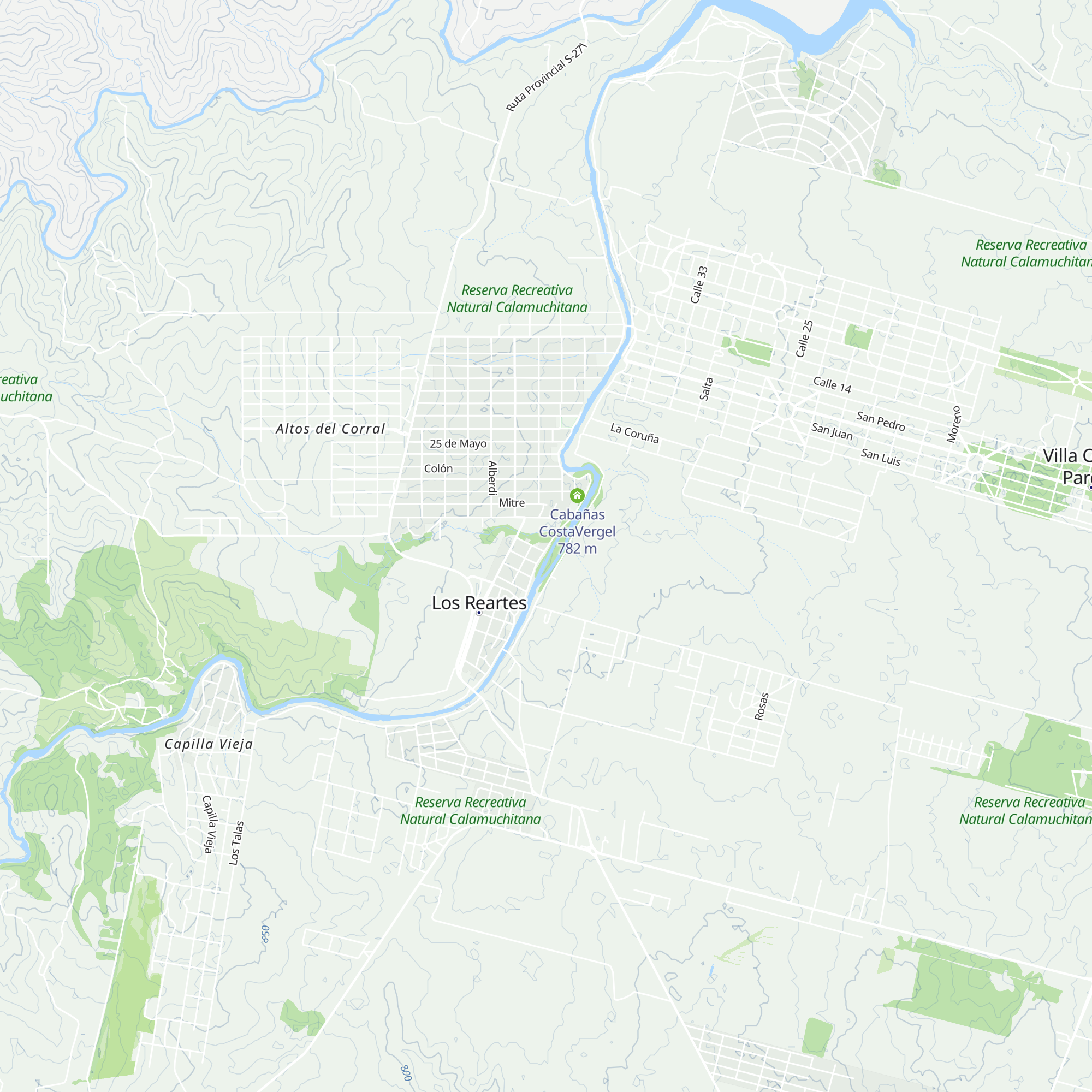 Cabañas map