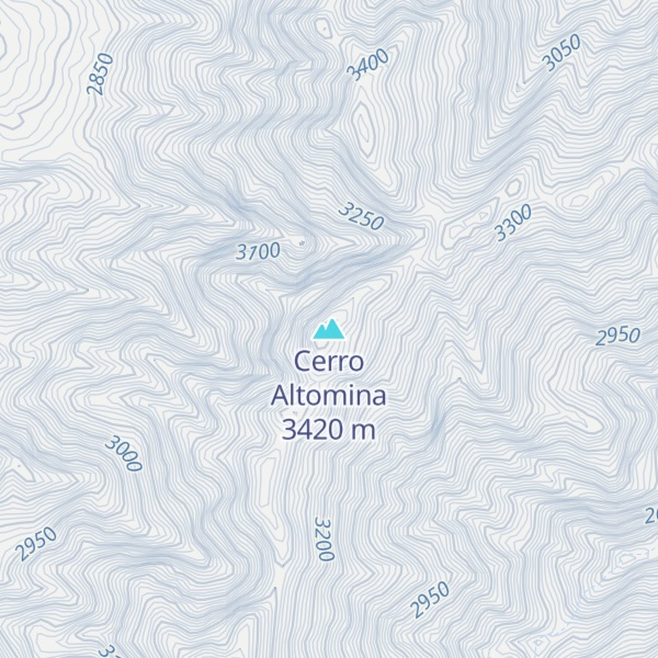 Map of Cerro Altomina
