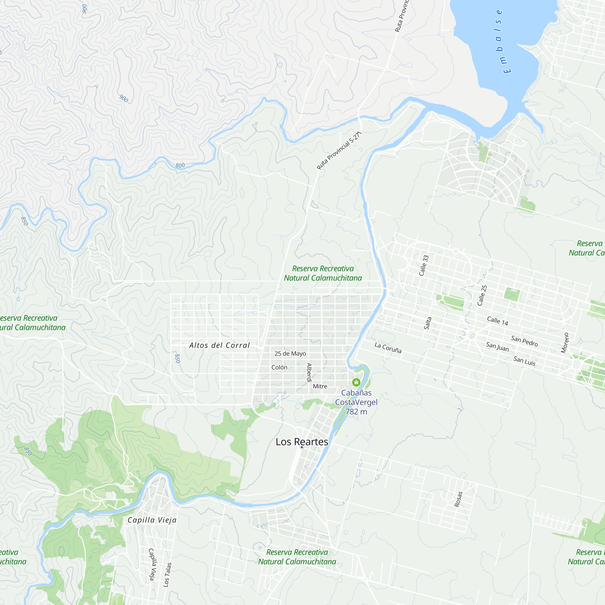 Cabañas del Rosario map