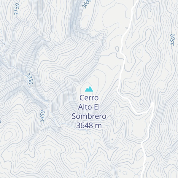 Map of Cerro Alto El Sombrero