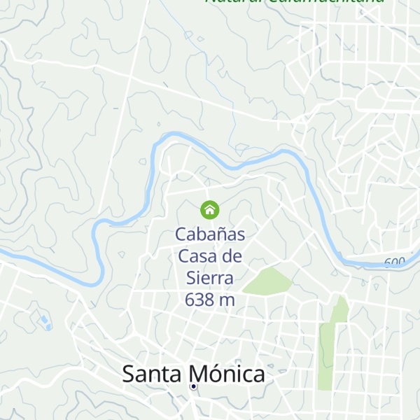 Map of Cabañas Casa de Sierra