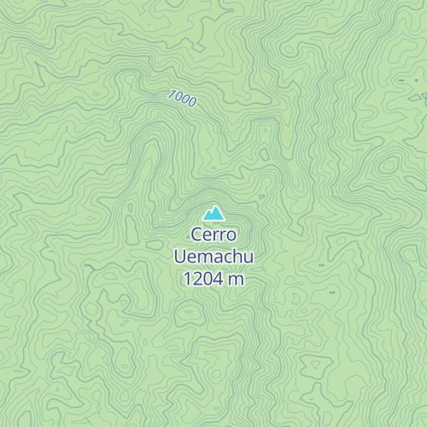 Map of Cerro Uemachu