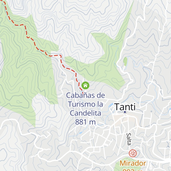 Map of Cabañas de Turismo la Candelita