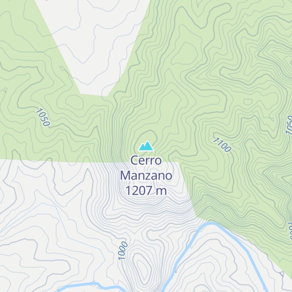 Map of Cerro Manzano