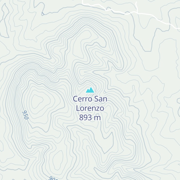Map of Cerro San Lorenzo