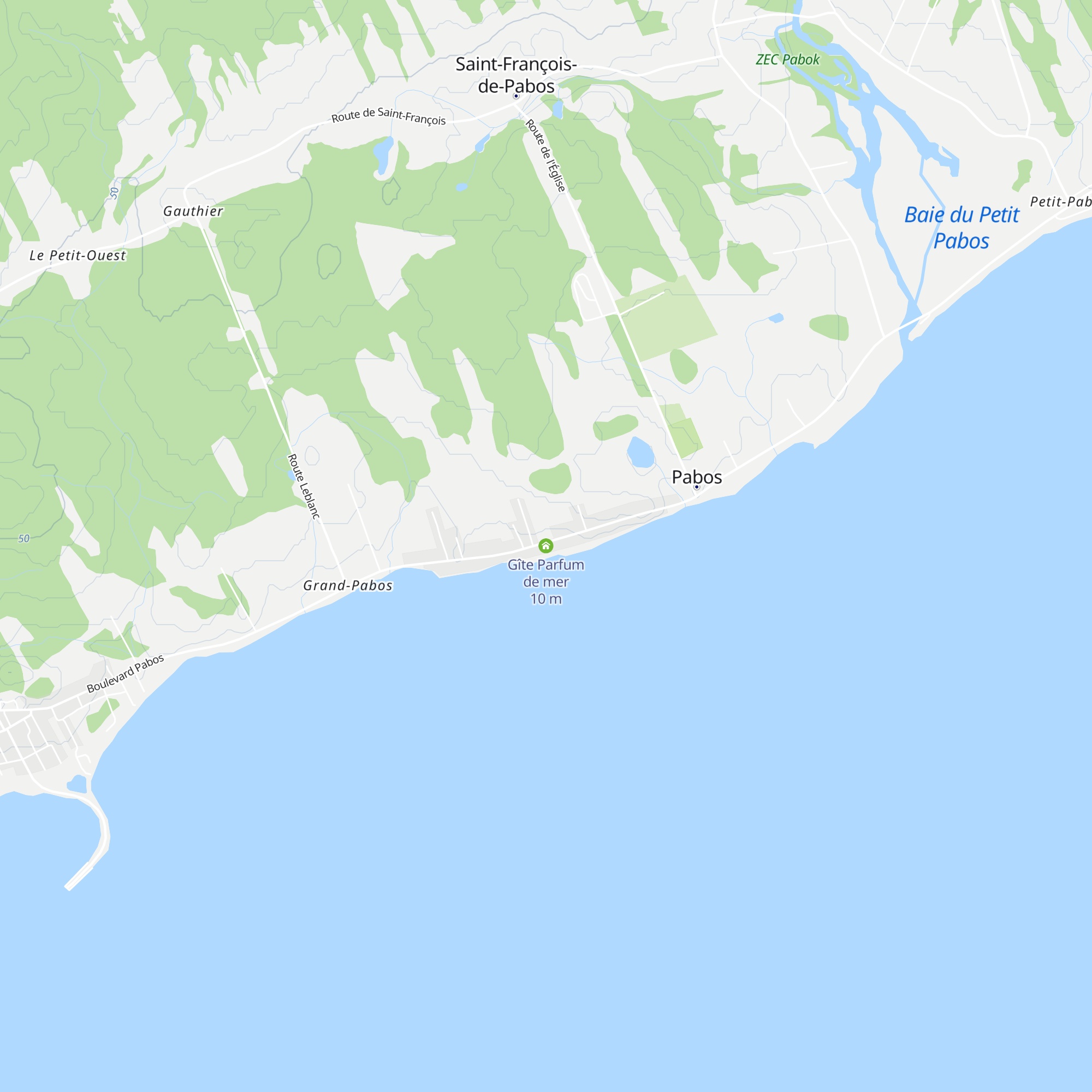 Gîte Parfum de mer map
