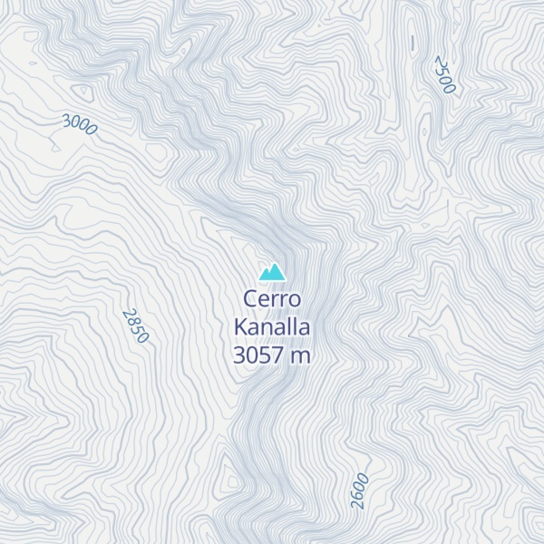 Map of Cerro Kanalla