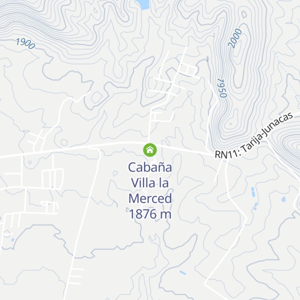 Map of Cabaña Villa la Merced