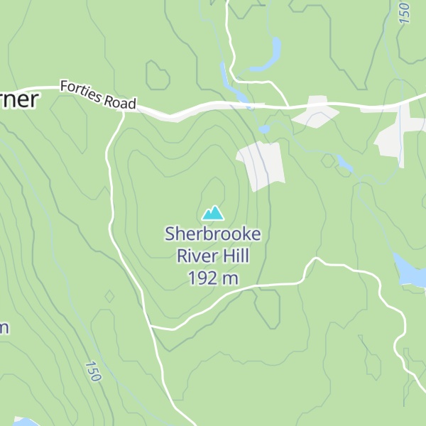 Map of Sherbrooke River Hill