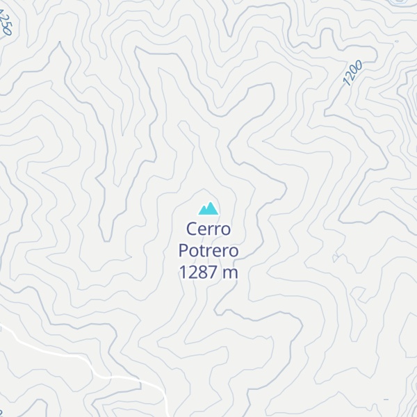 Map of Cerro Potrero
