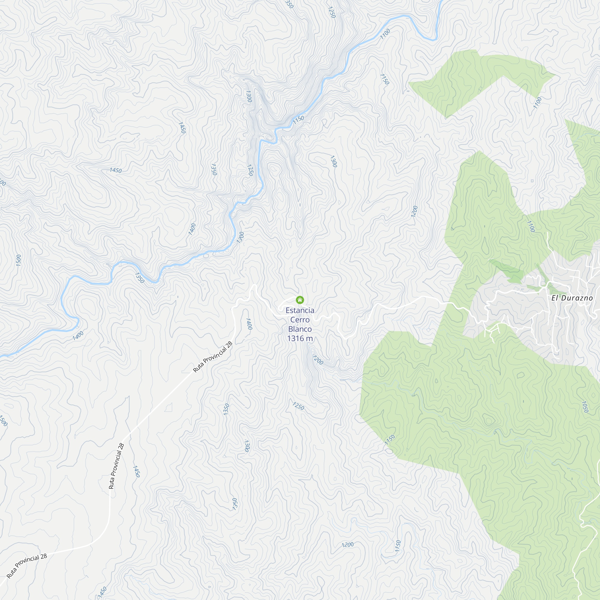 Estancia Cerro Blanco map