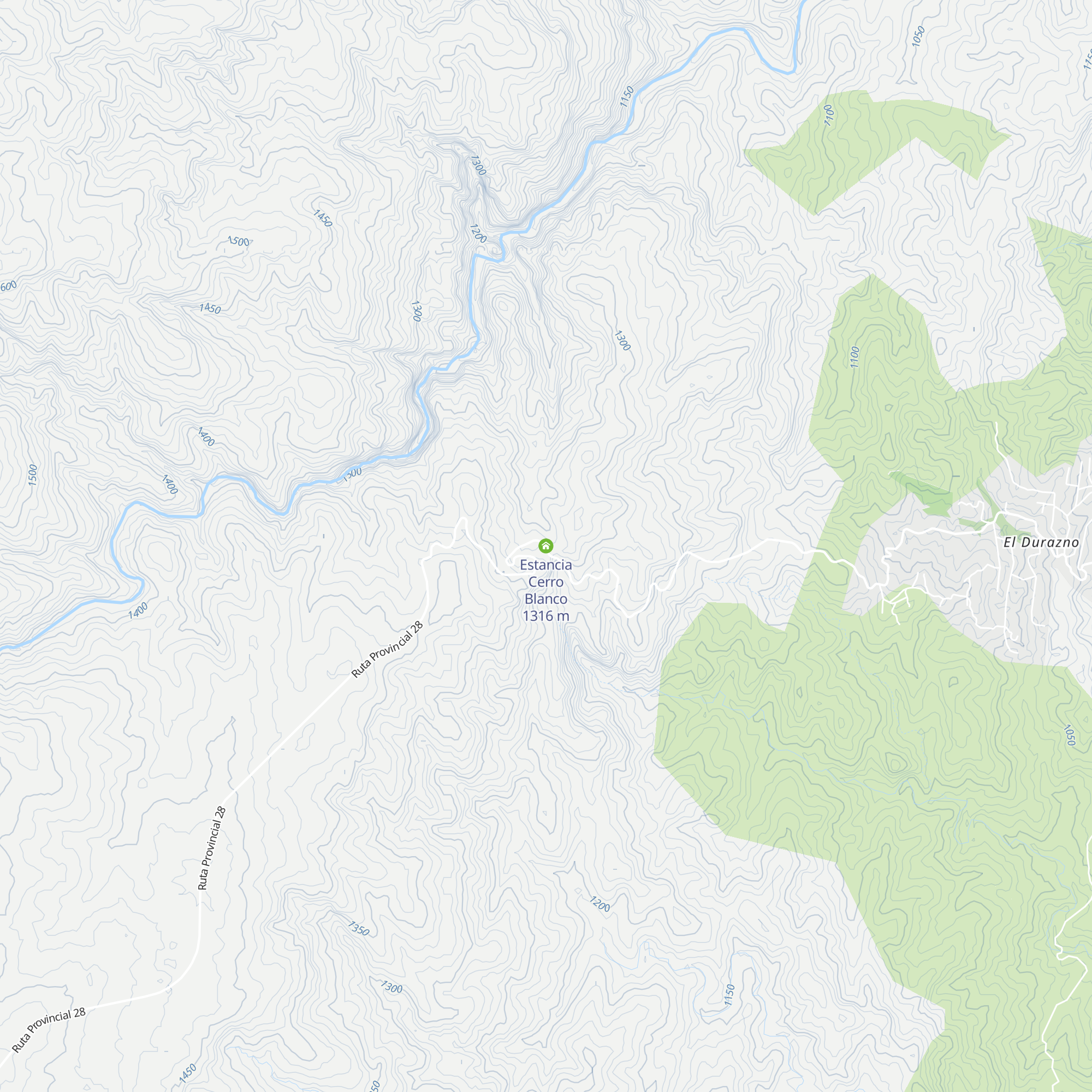 Estancia Cerro Blanco map