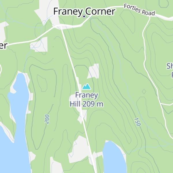 Map of Franey Hill