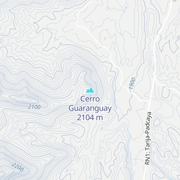 Map of Cerro Guaranguay
