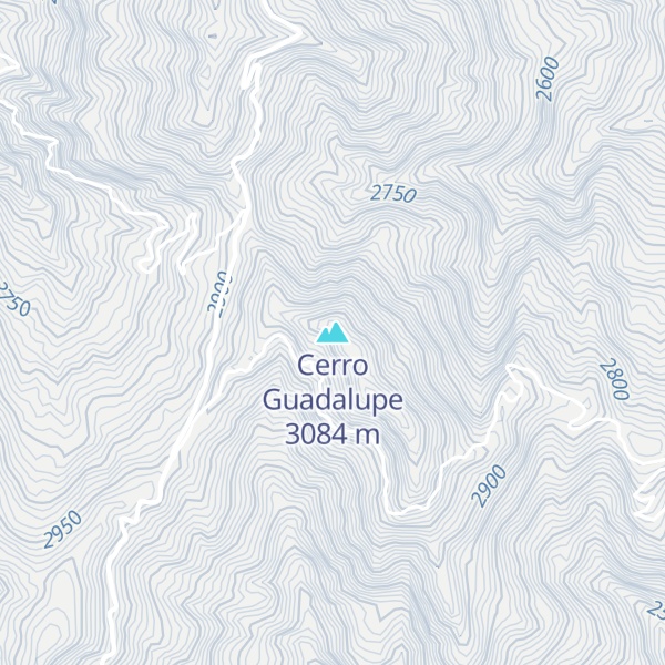 Map of Cerro Guadalupe