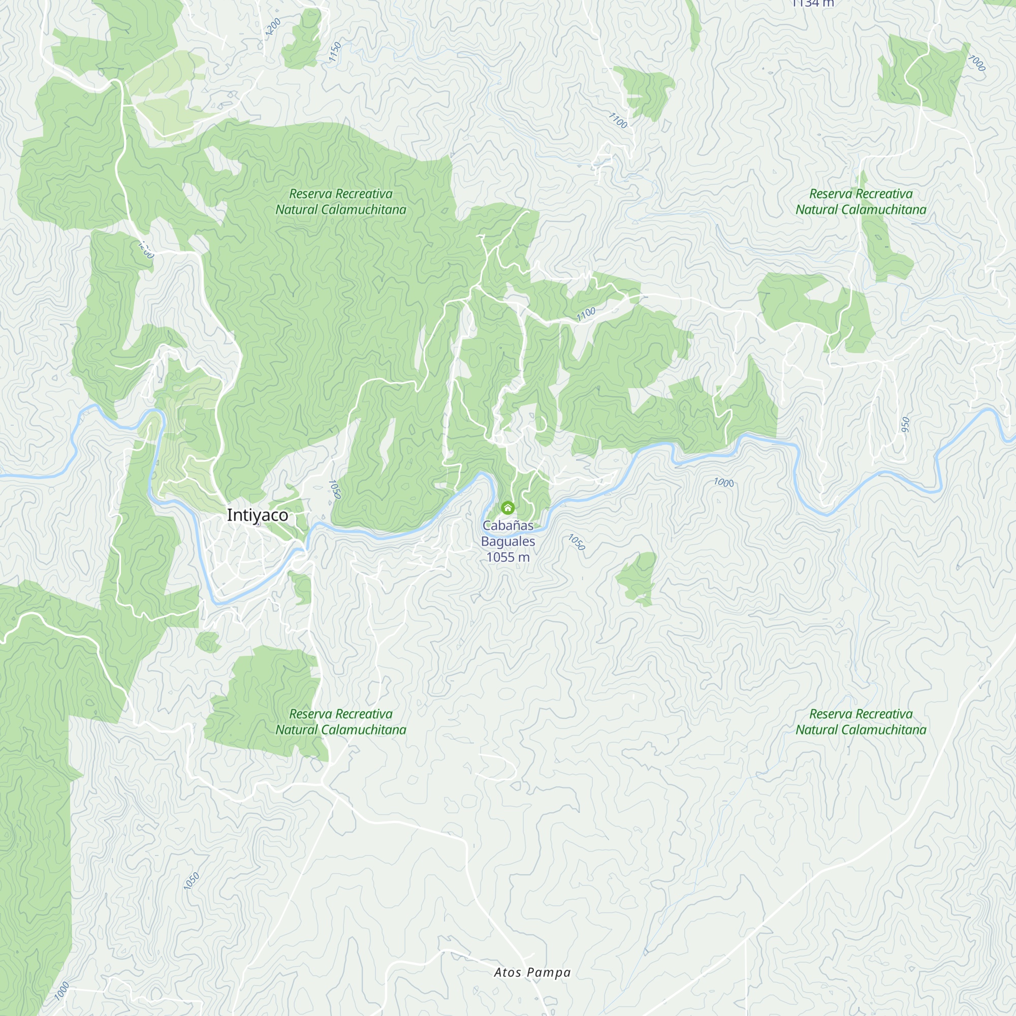 Cabañas Baguales map