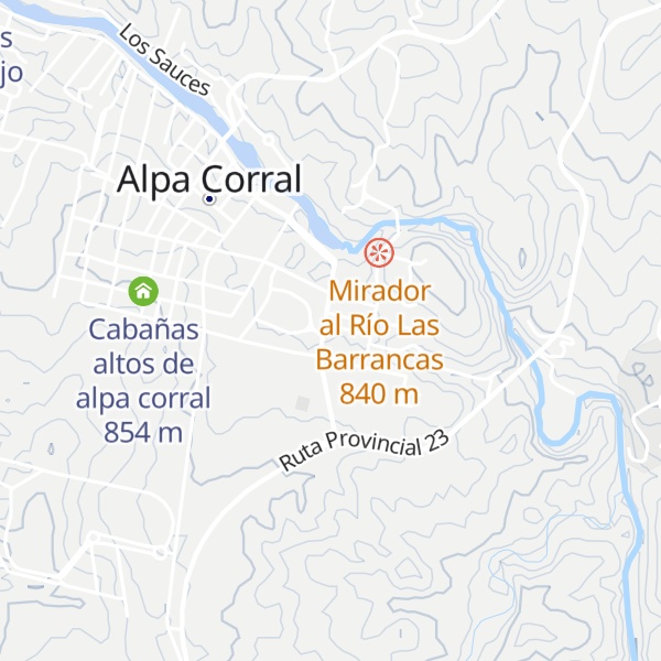 Map of Cabañas Balcon Del Sur