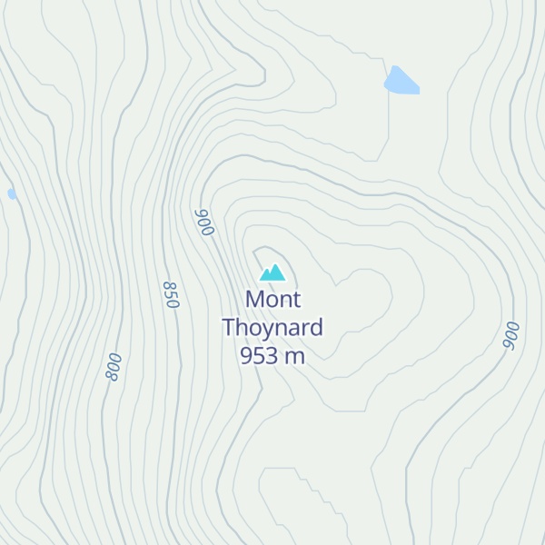Map of Mont Thoynard