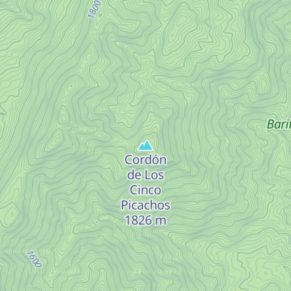 Map of Cordón de Los Cinco Picachos