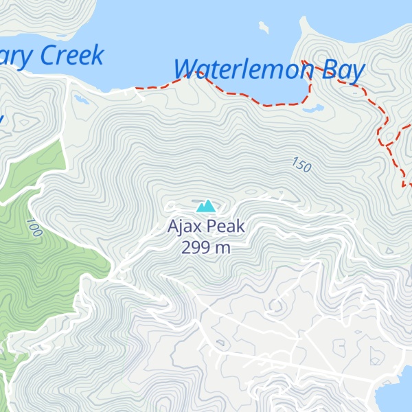 Map of Ajax Peak