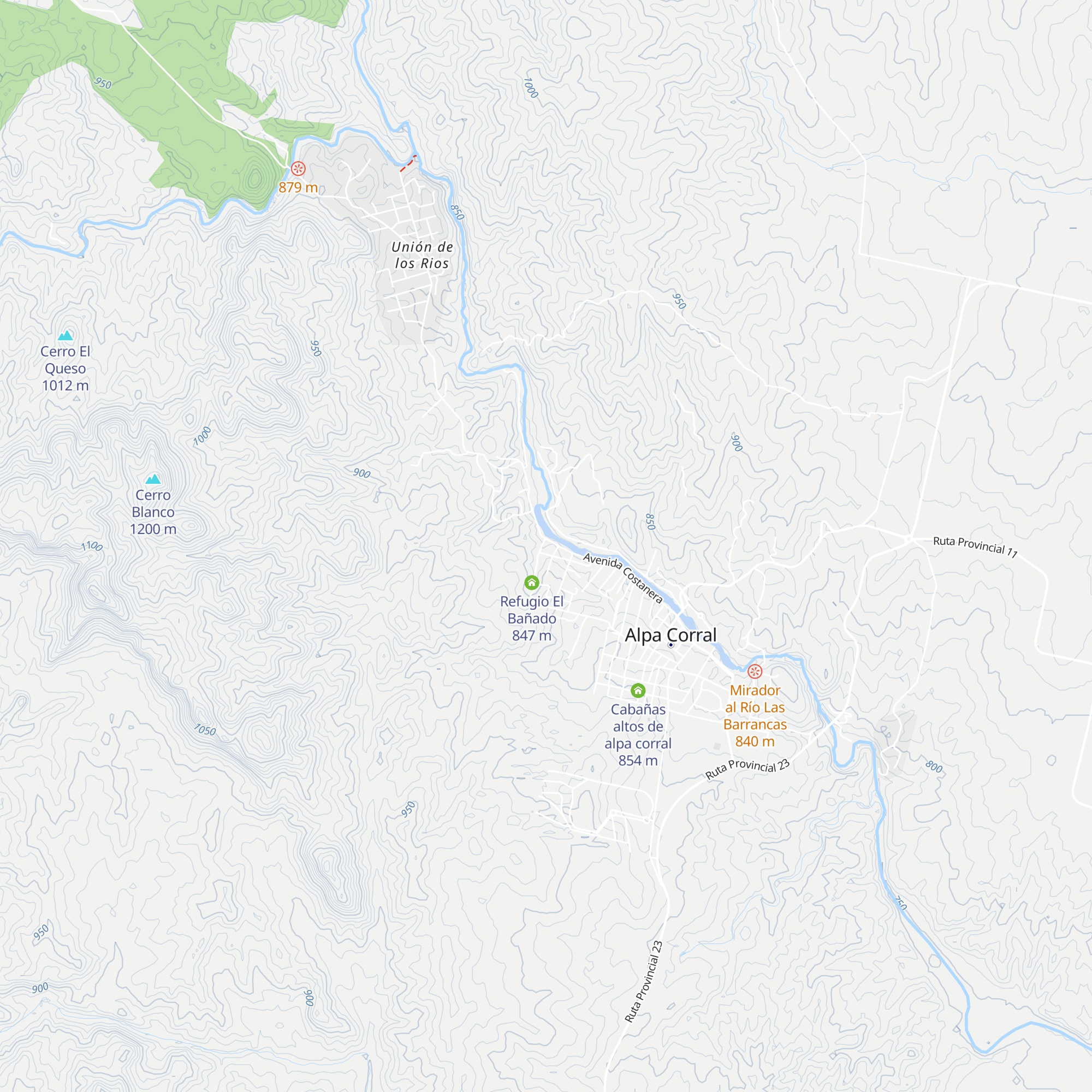 Cabañas Paso Viejo map