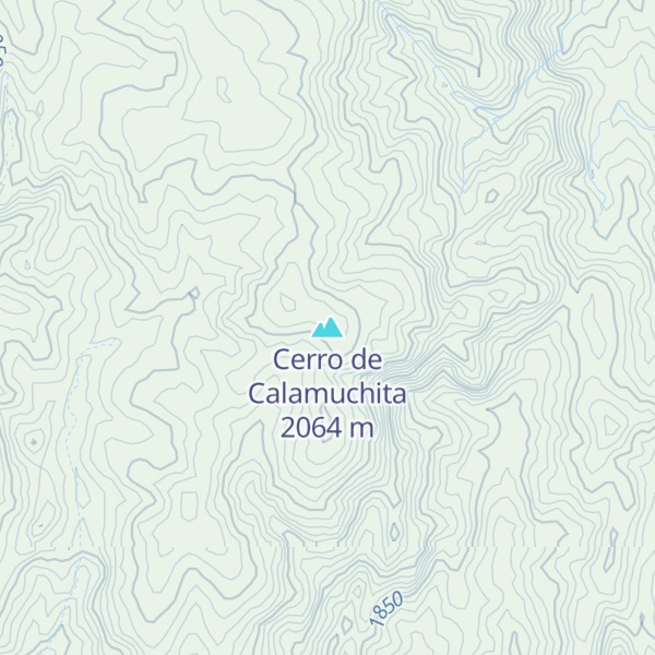 Map of Cerro de Calamuchita