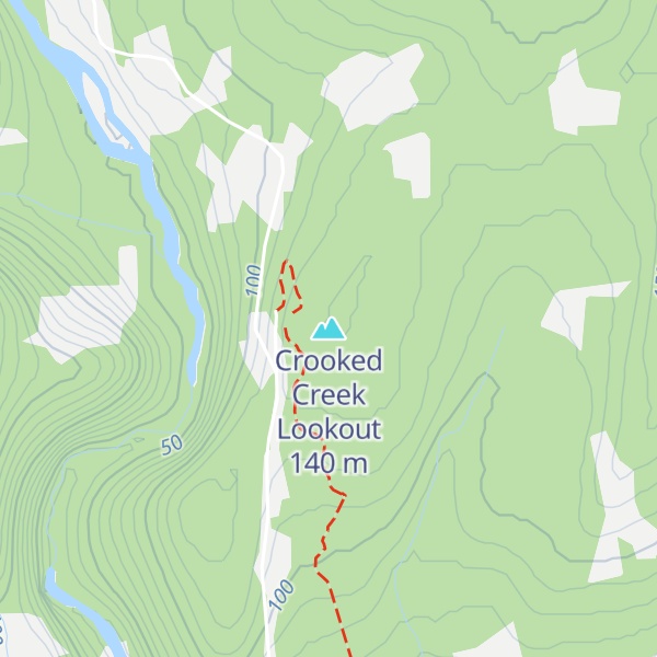 Map of Crooked Creek Lookout
