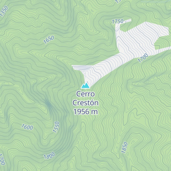 Map of Cerro Crestón