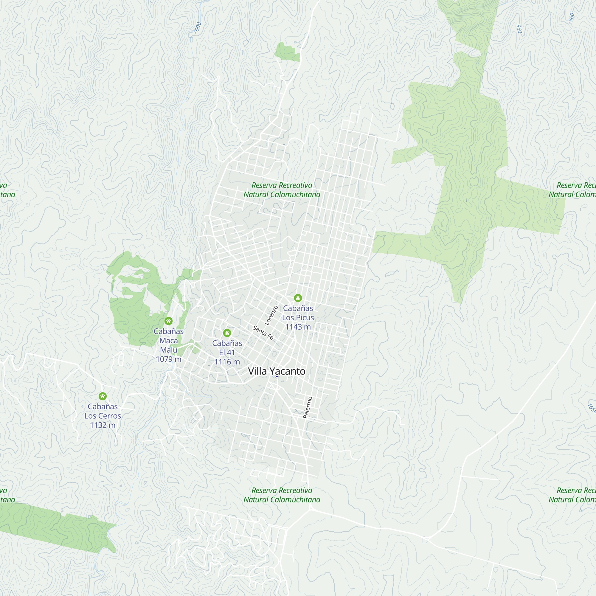 Cabañas Los Picus map