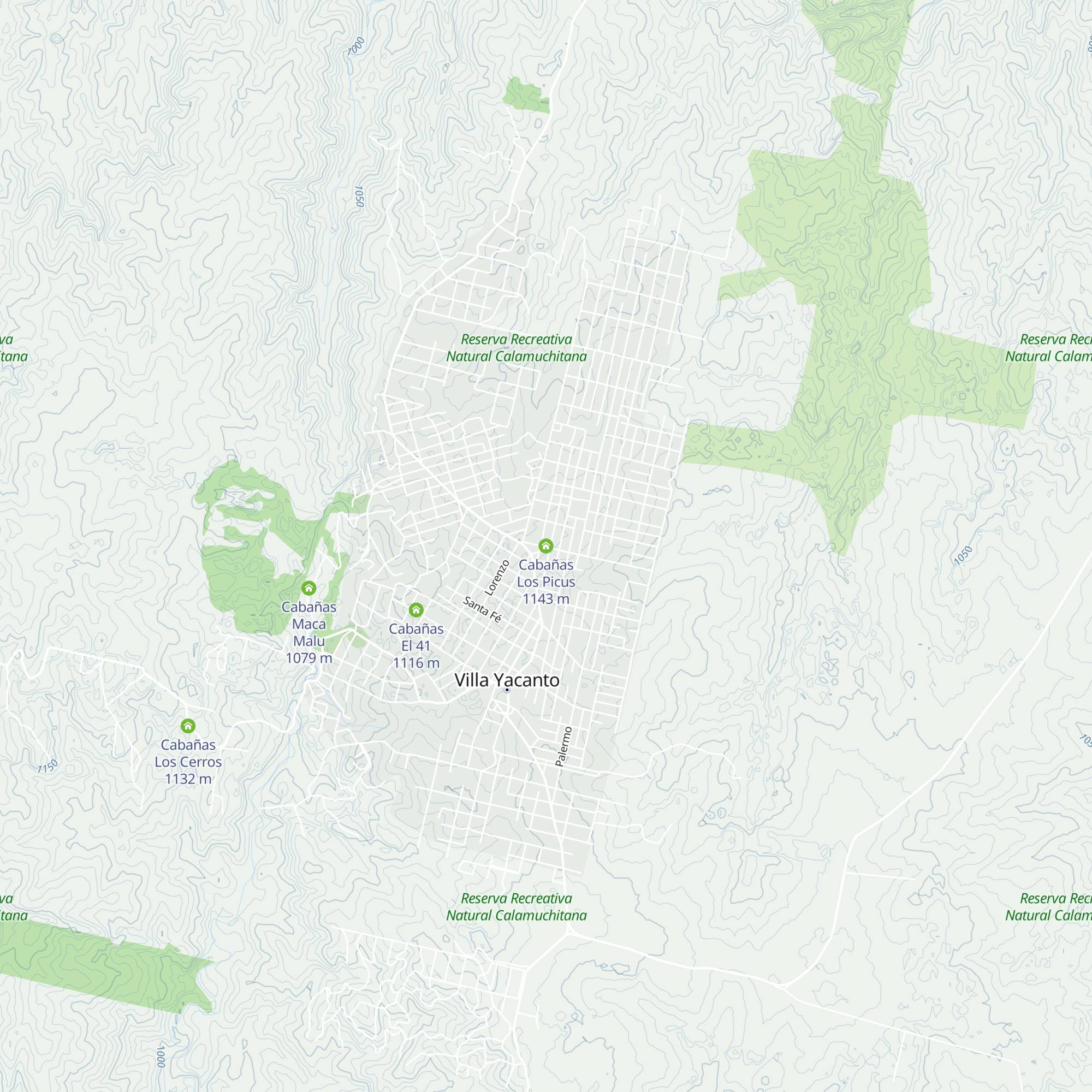 Cabañas Los Picus map