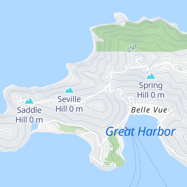 Map of Man O’ War Hill