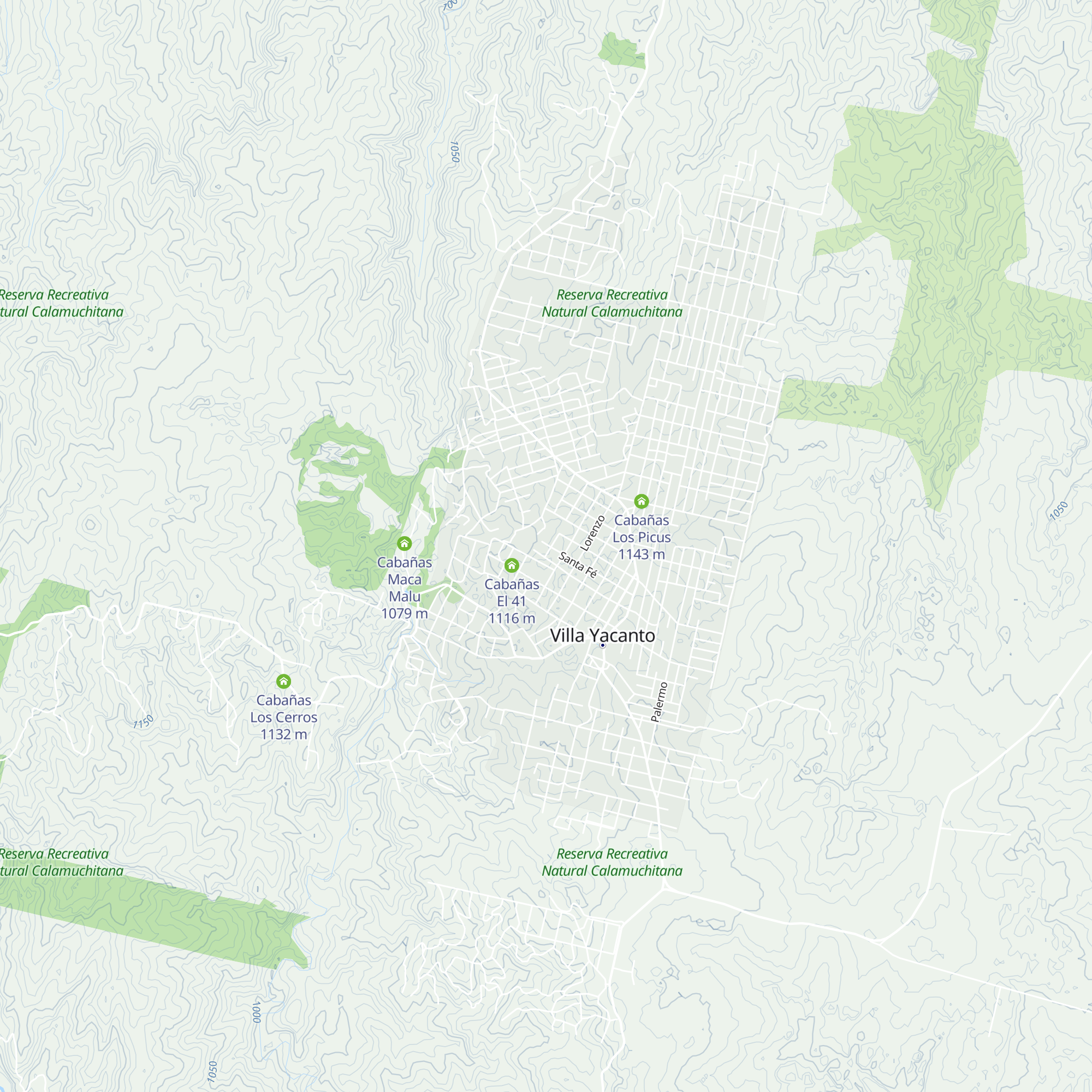 Cabañas Villa Felicidad map