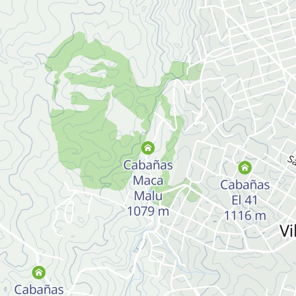Map of Cabañas Maca Malu