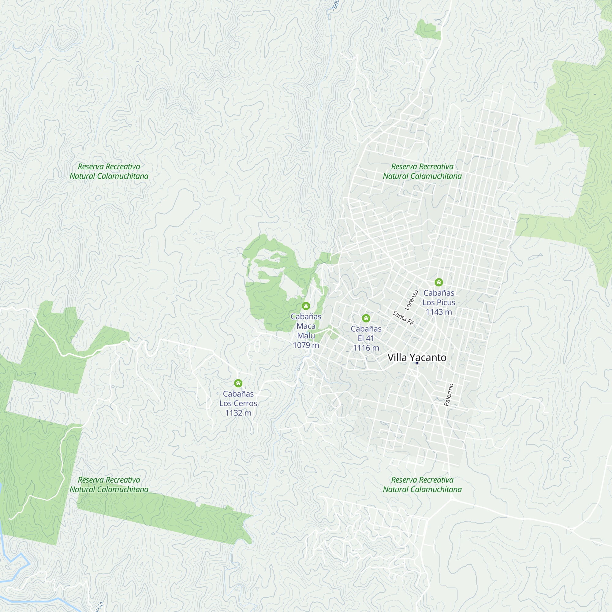 Cabañas Maca Malu map