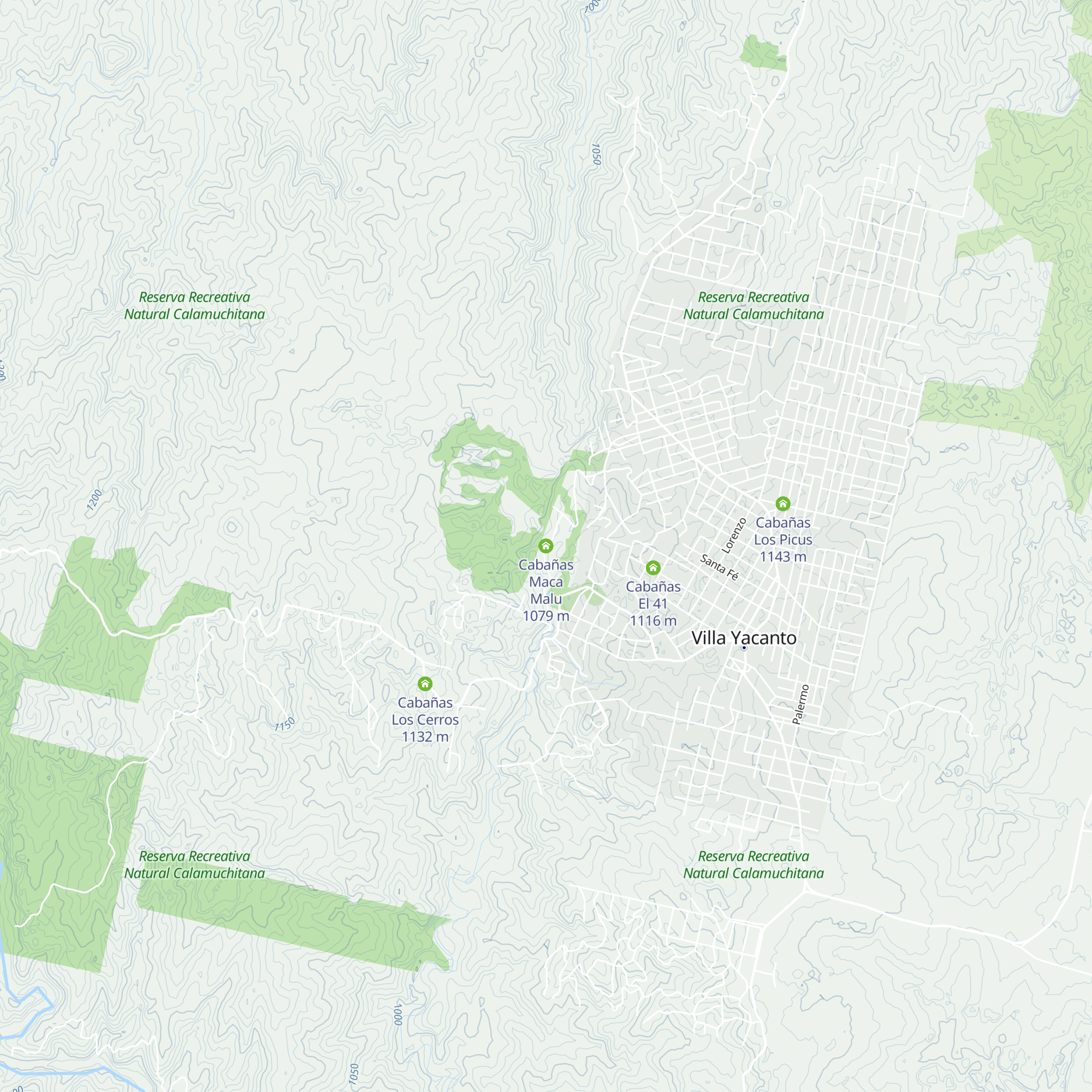 Cabañas Maca Malu map