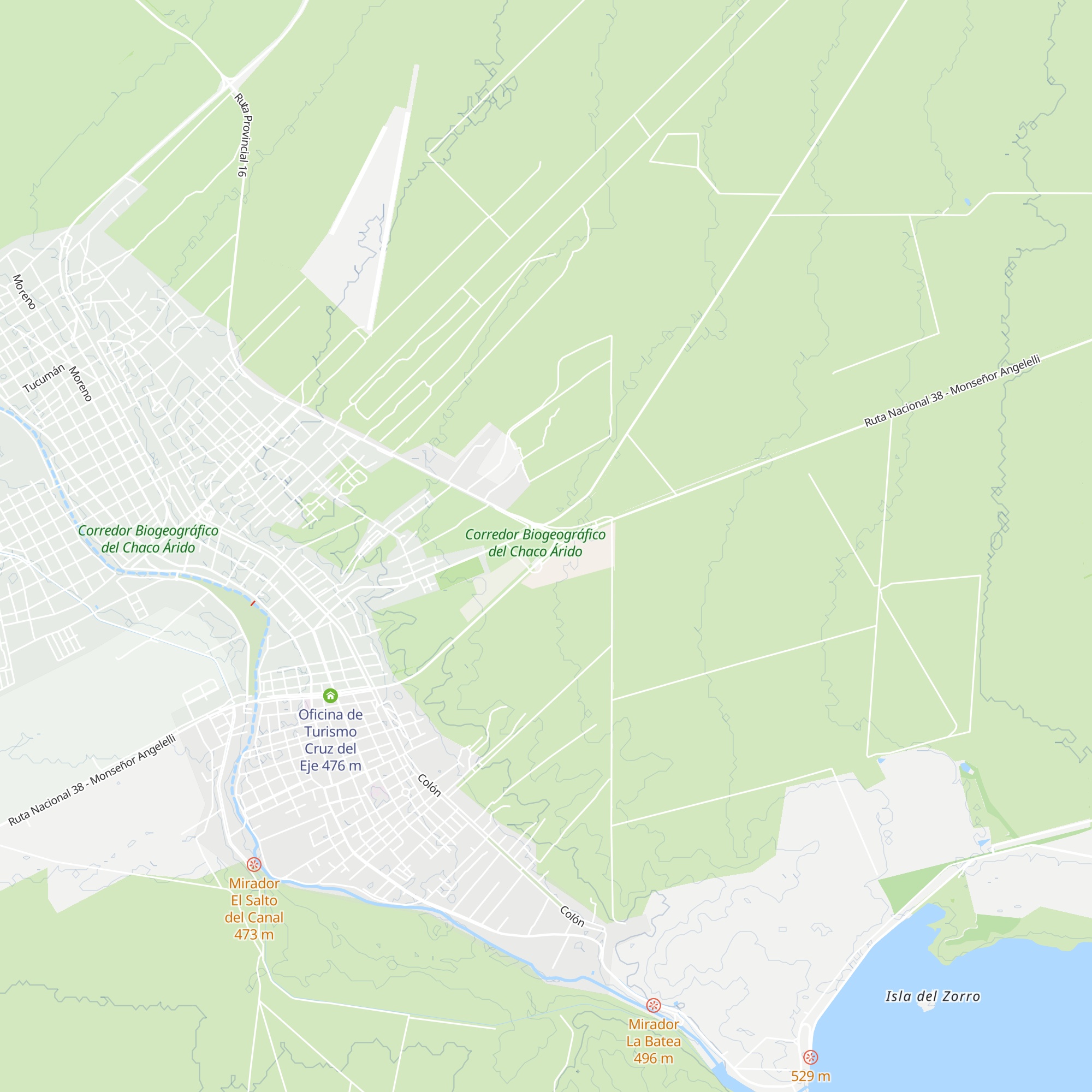 Oficina de Turismo de Cruz del Eje map