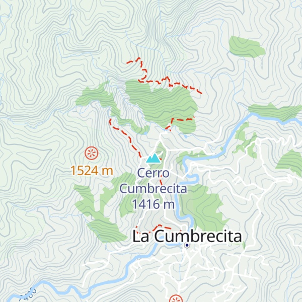 Map of Cabañas La Cumbrecita Waldhuetten